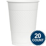 Frosty White Plastic Cups 16oz