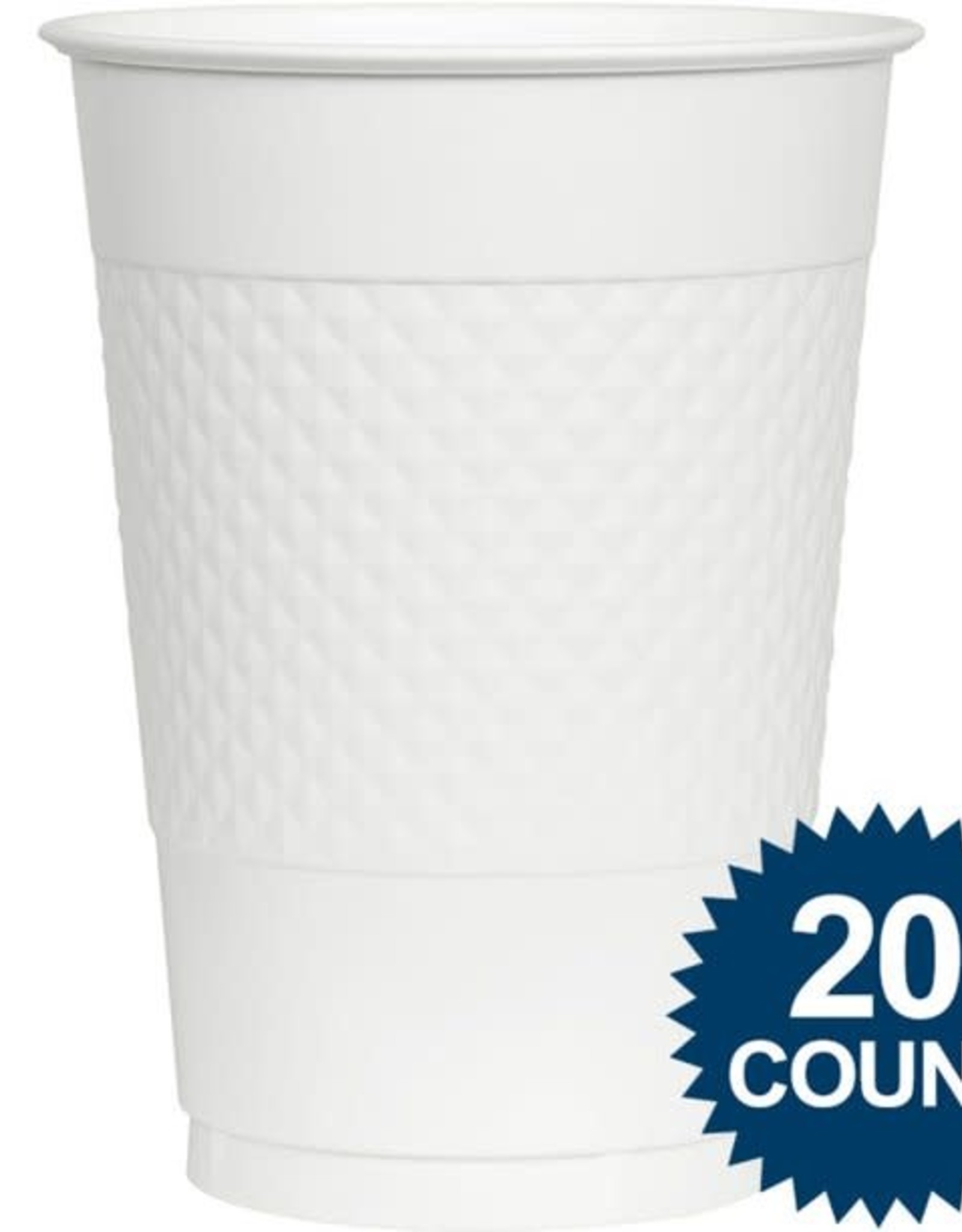 Frosty White Plastic Cups 16oz