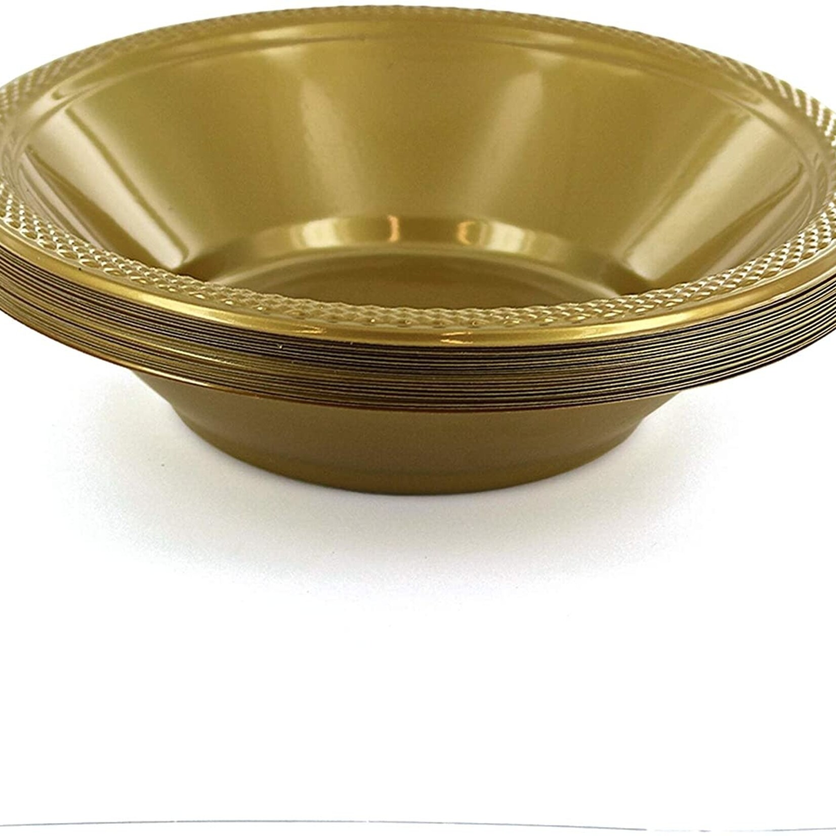 Gold Plastic Bowls (20 Pack)