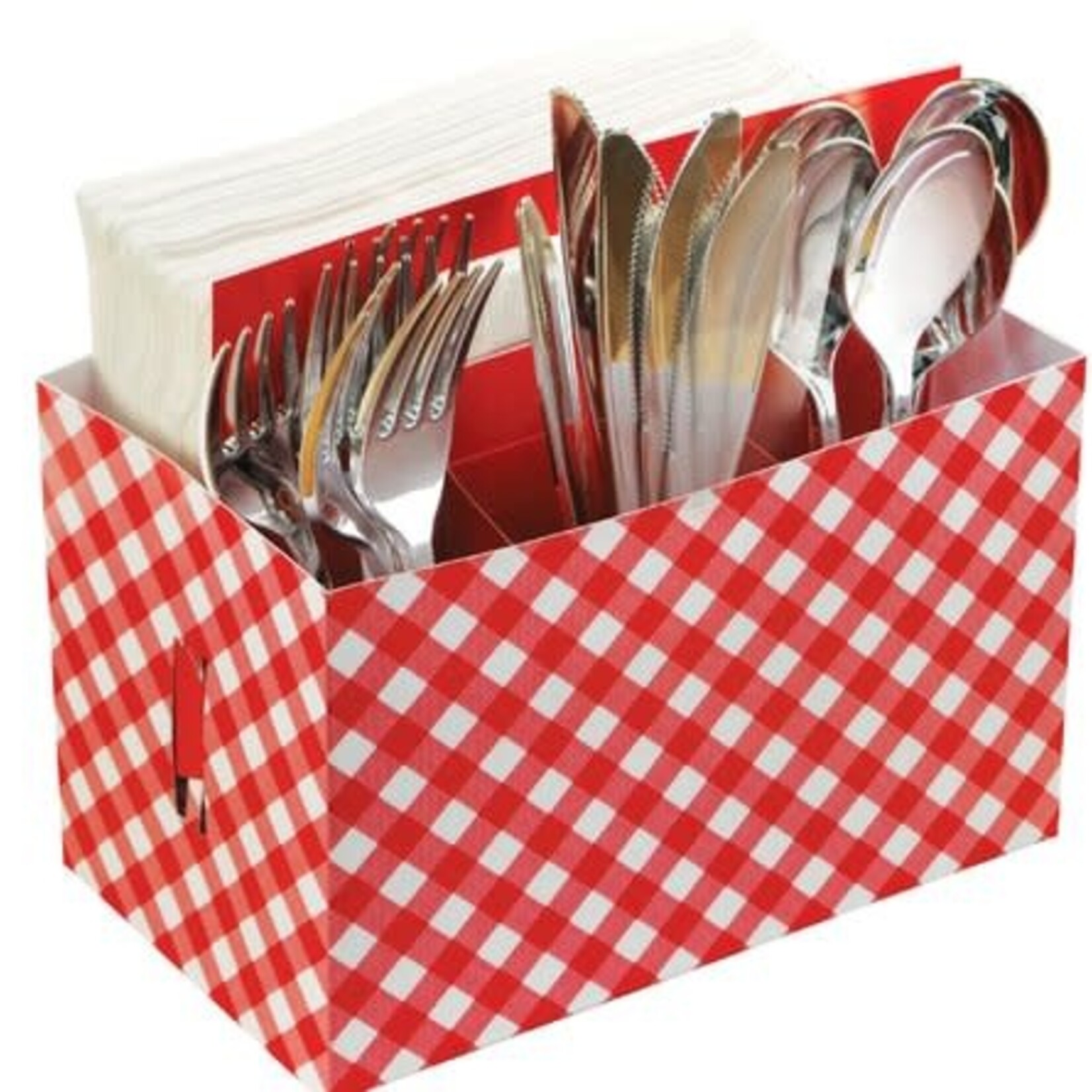 Picnic Party Cardboard Utensil Caddy
