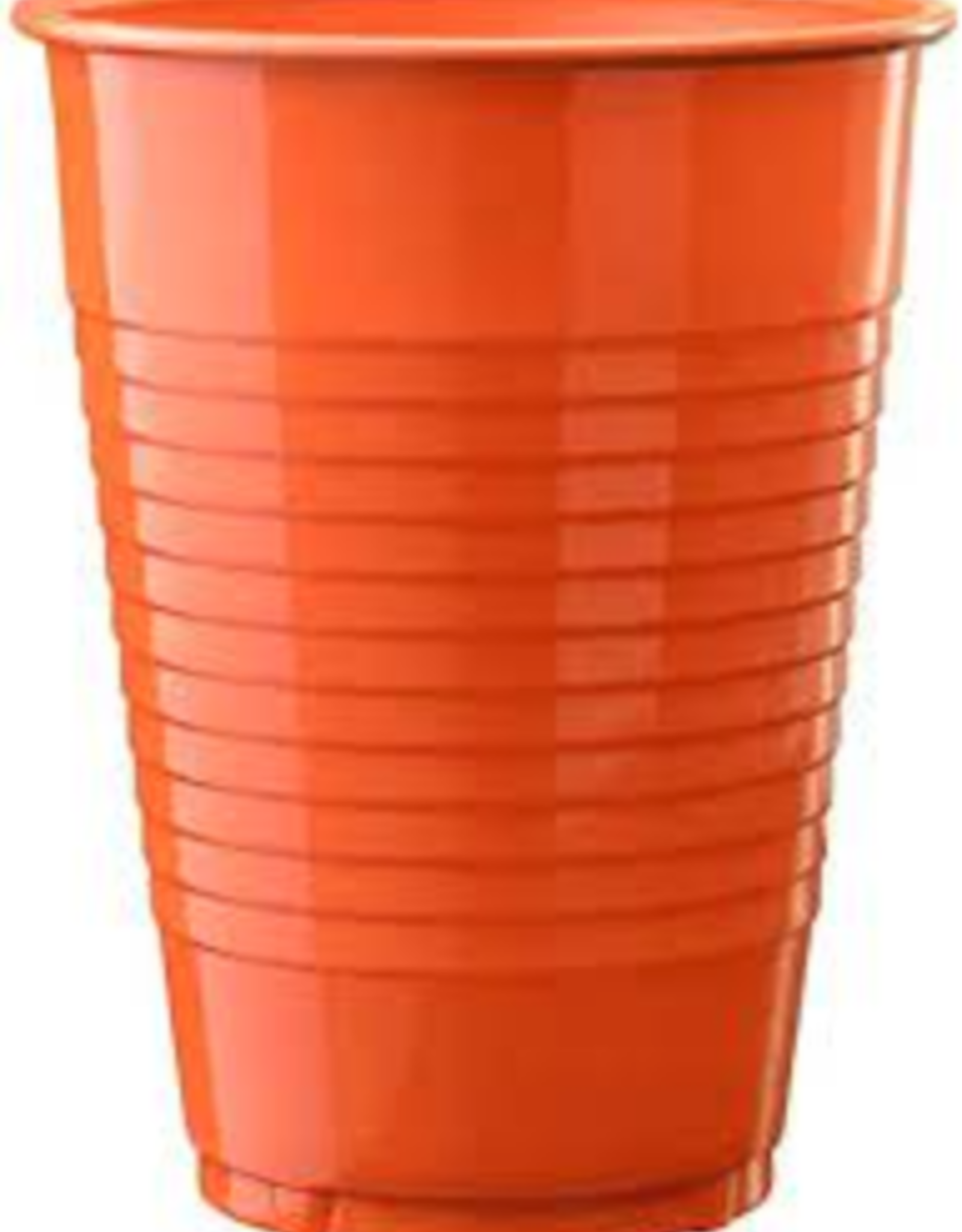 Plastic Orange Cups 12 pk