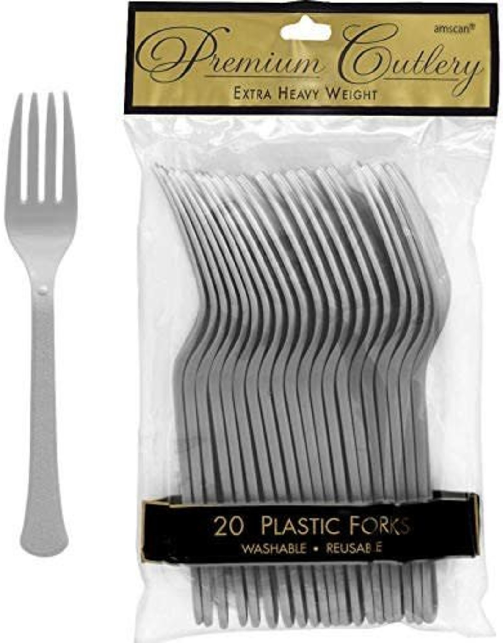 Plastic silver forks