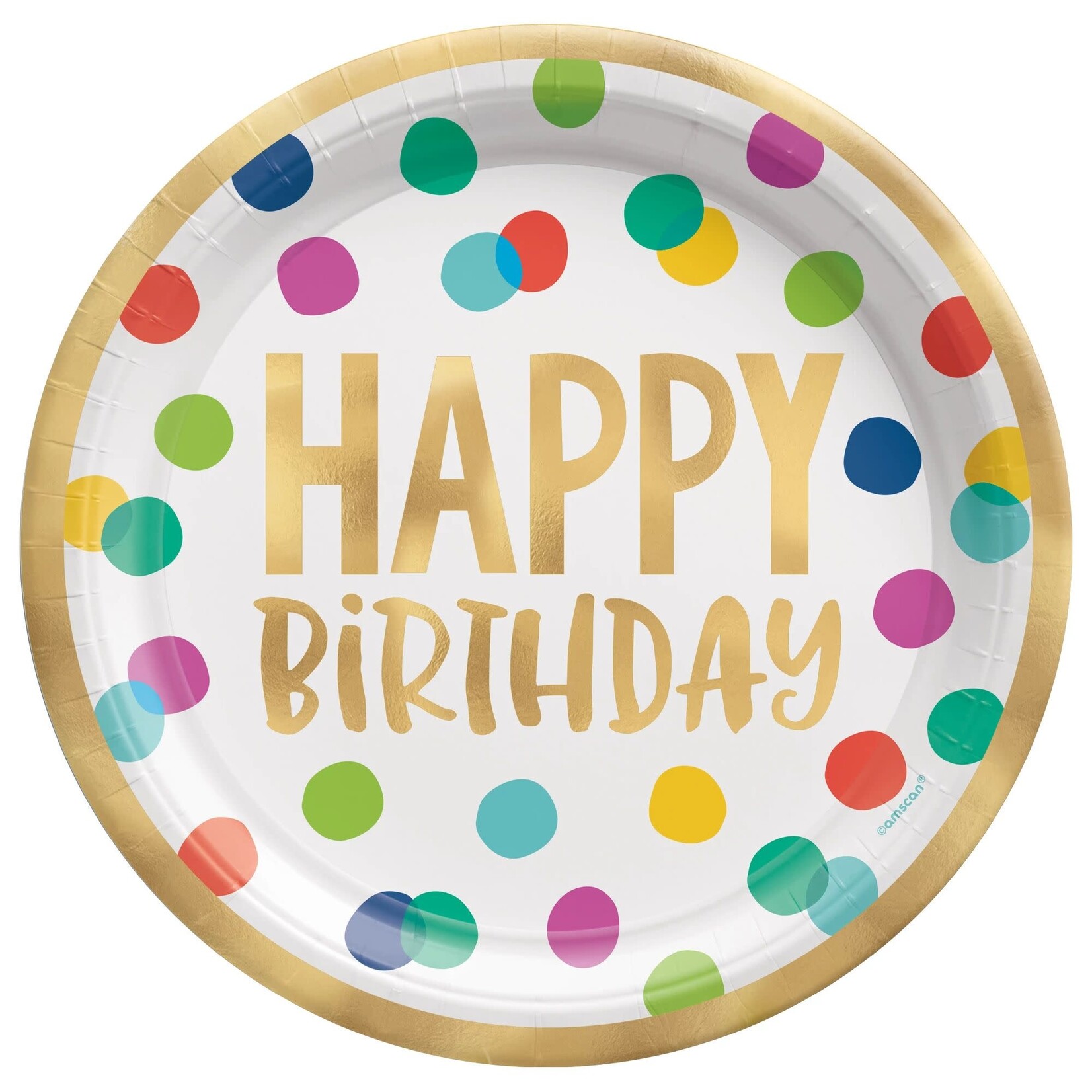 Happy Dots 10 1/2 Foil Plate