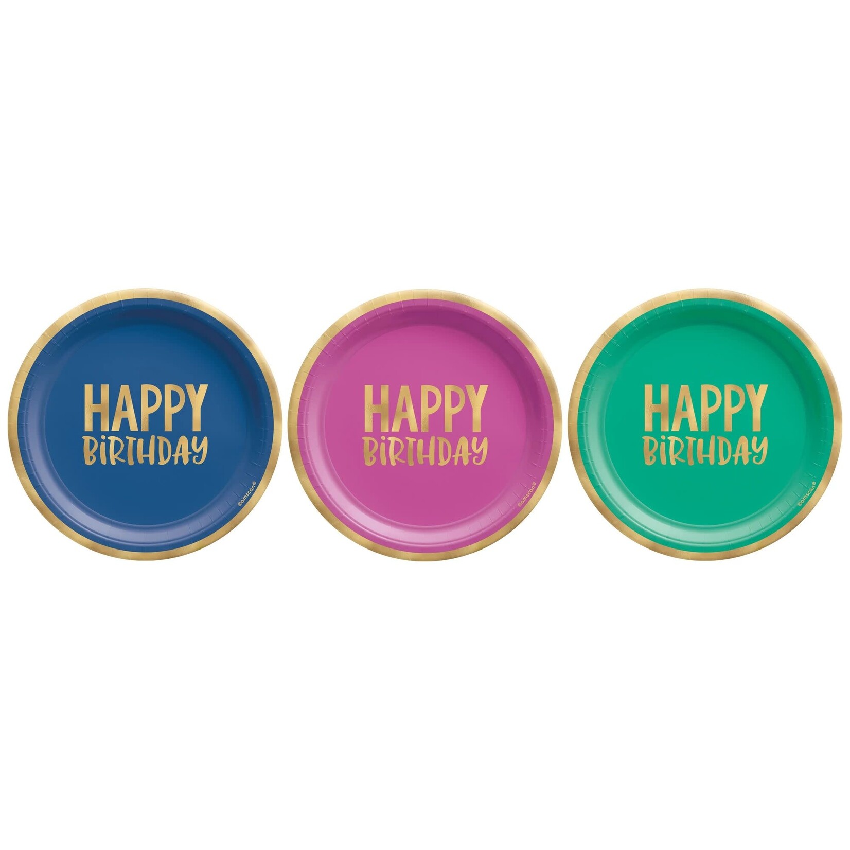 Happy Dots 7” Foil Plate, Assorted