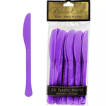 Purple Plastic Knives 20ct