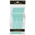 Robins Egg Blue Plastic Spoons