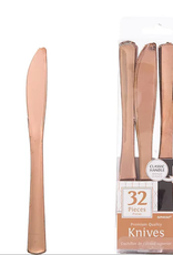Wallys party factory Rose Gold Premium Plastic Knives 32ct