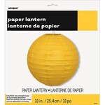 Round Lantern 10"-Yellow