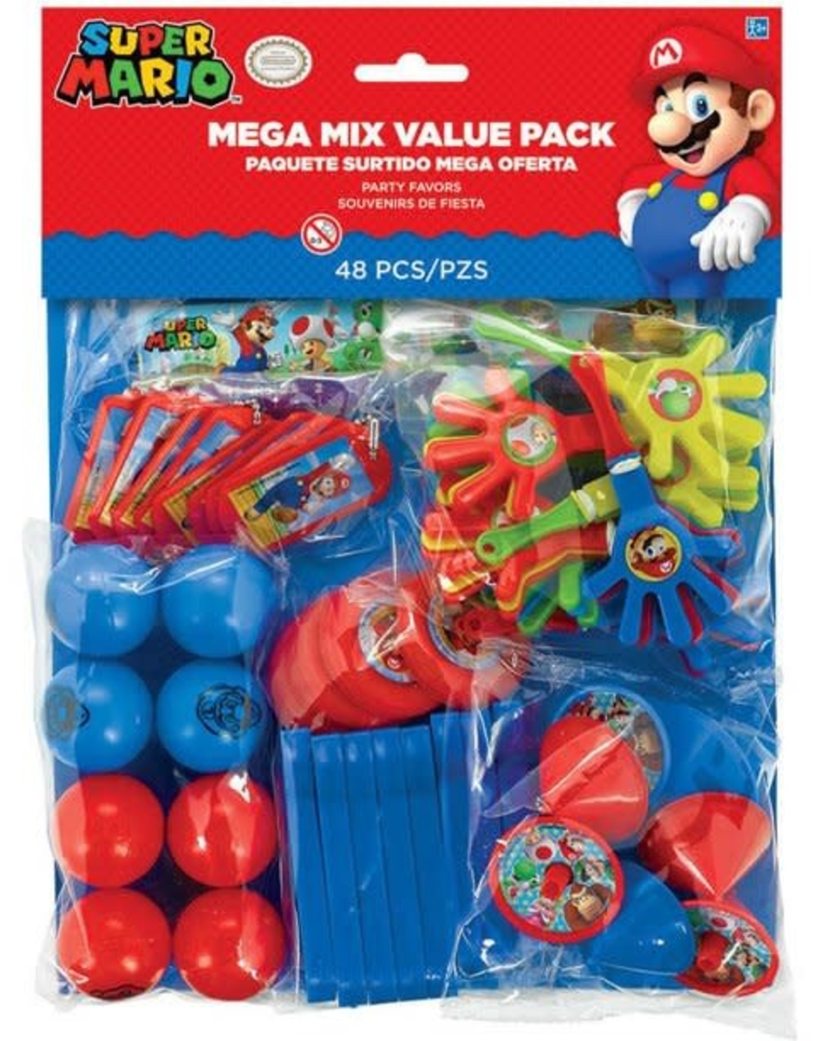 Super Mario Mega Mix Party Favor Pack, 48pc