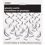 Swirl Hanging Decorations, Black,