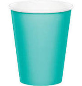 Teal Blue Paper Cups 9oz 10ct.