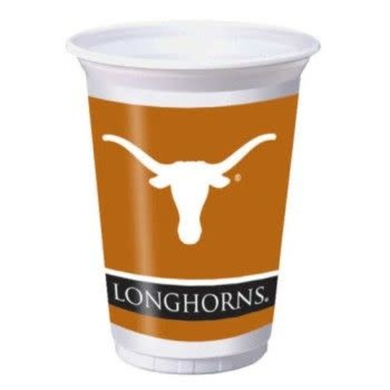 Texas Longhorns Printed Plastic 8ct.