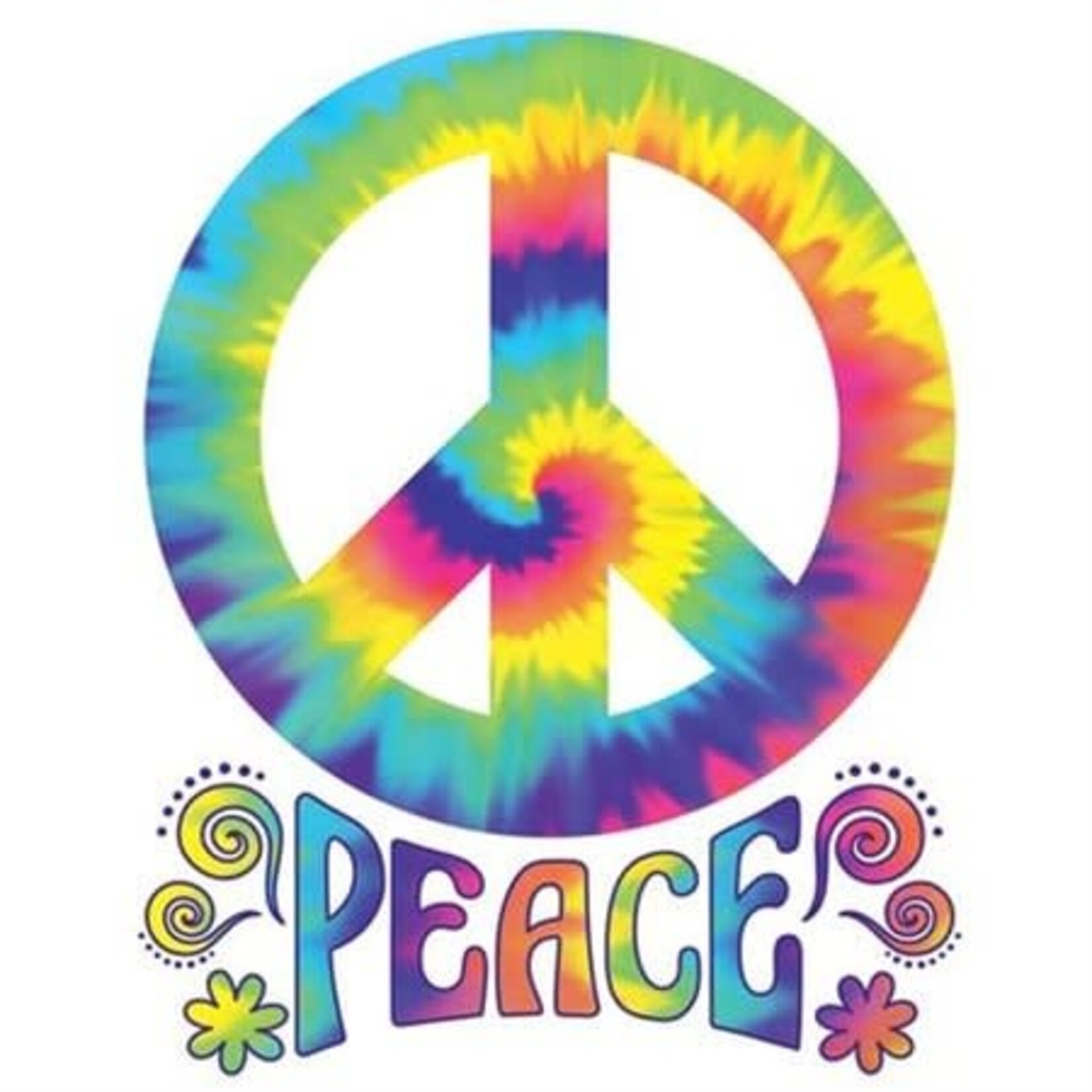 Tie-Dye 'Feeling Groovy' Cutout Decorations (30pc