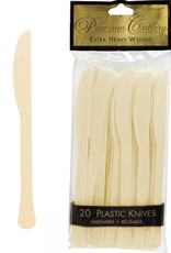 Vanilla Cream Plastic Knives