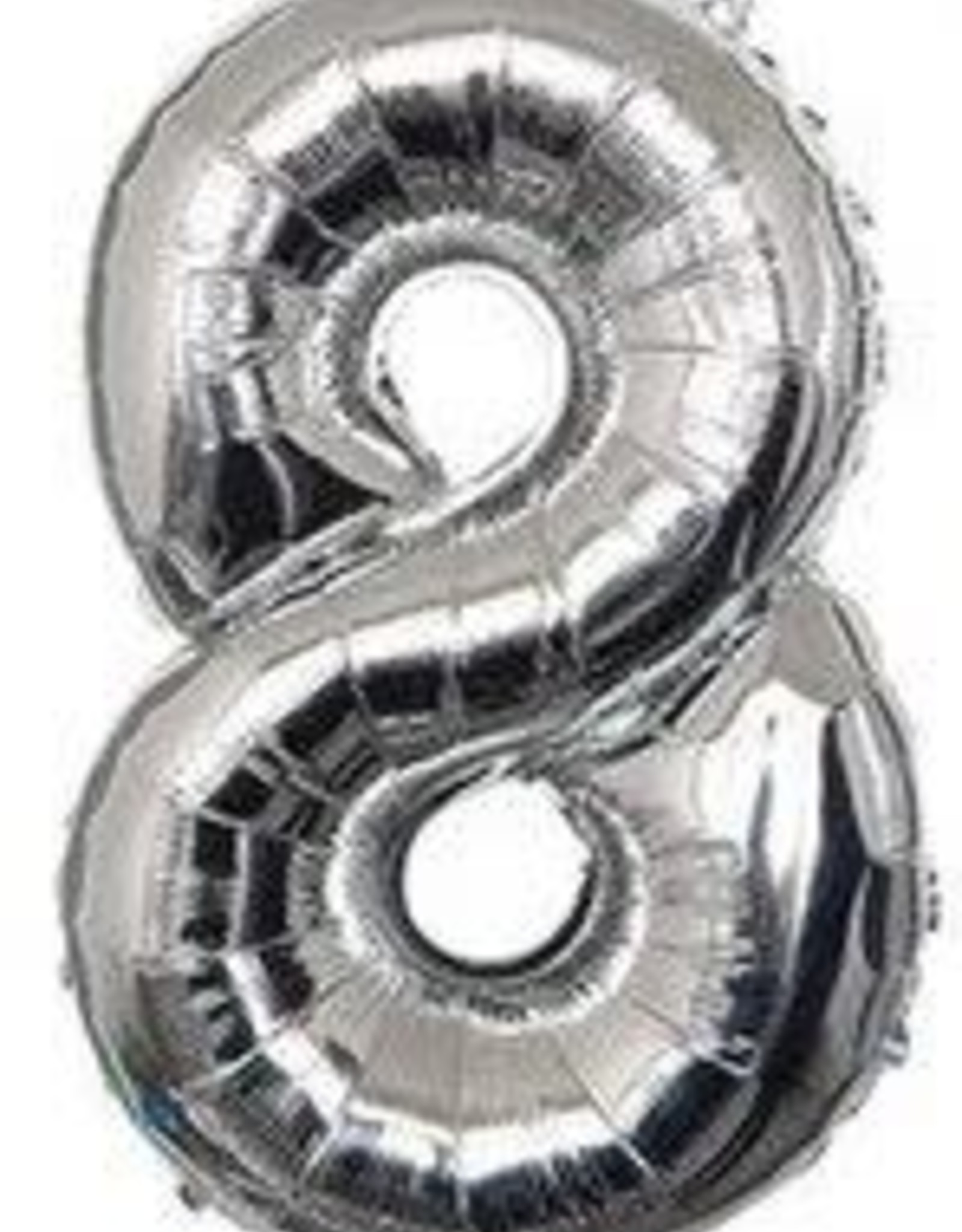 16" Silver Mylar Number Balloons