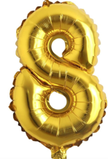 16" Gold Mylar Number Balloons