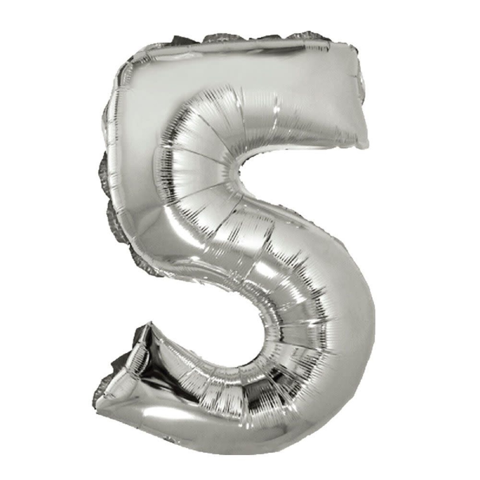 34" Silver Mylar Number Balloons 5
