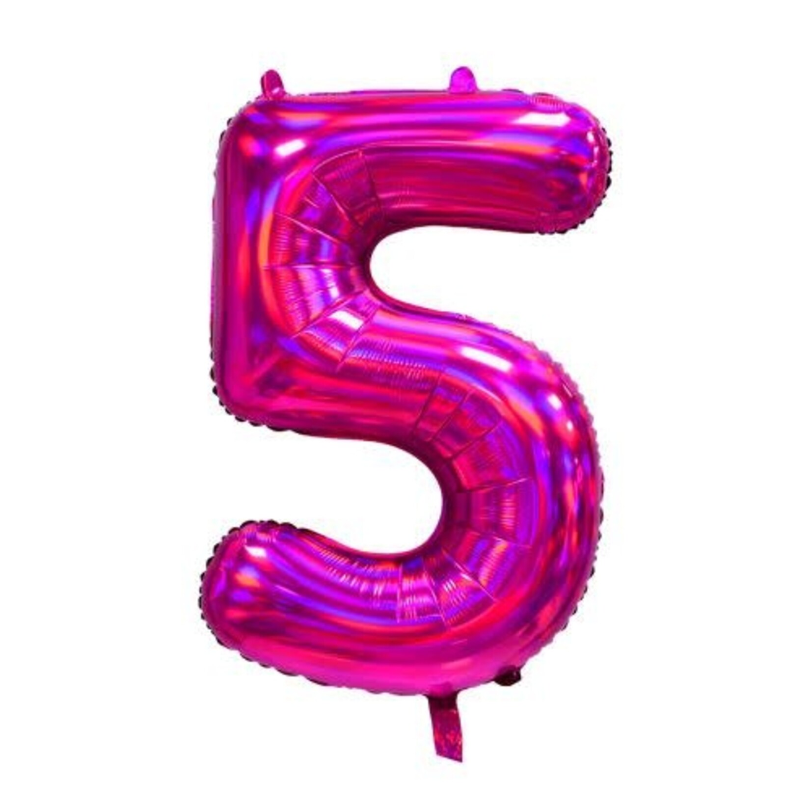 34" Iridescent Pink Mylar Number Balloons