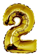 40" Gold Mylar Number Balloons