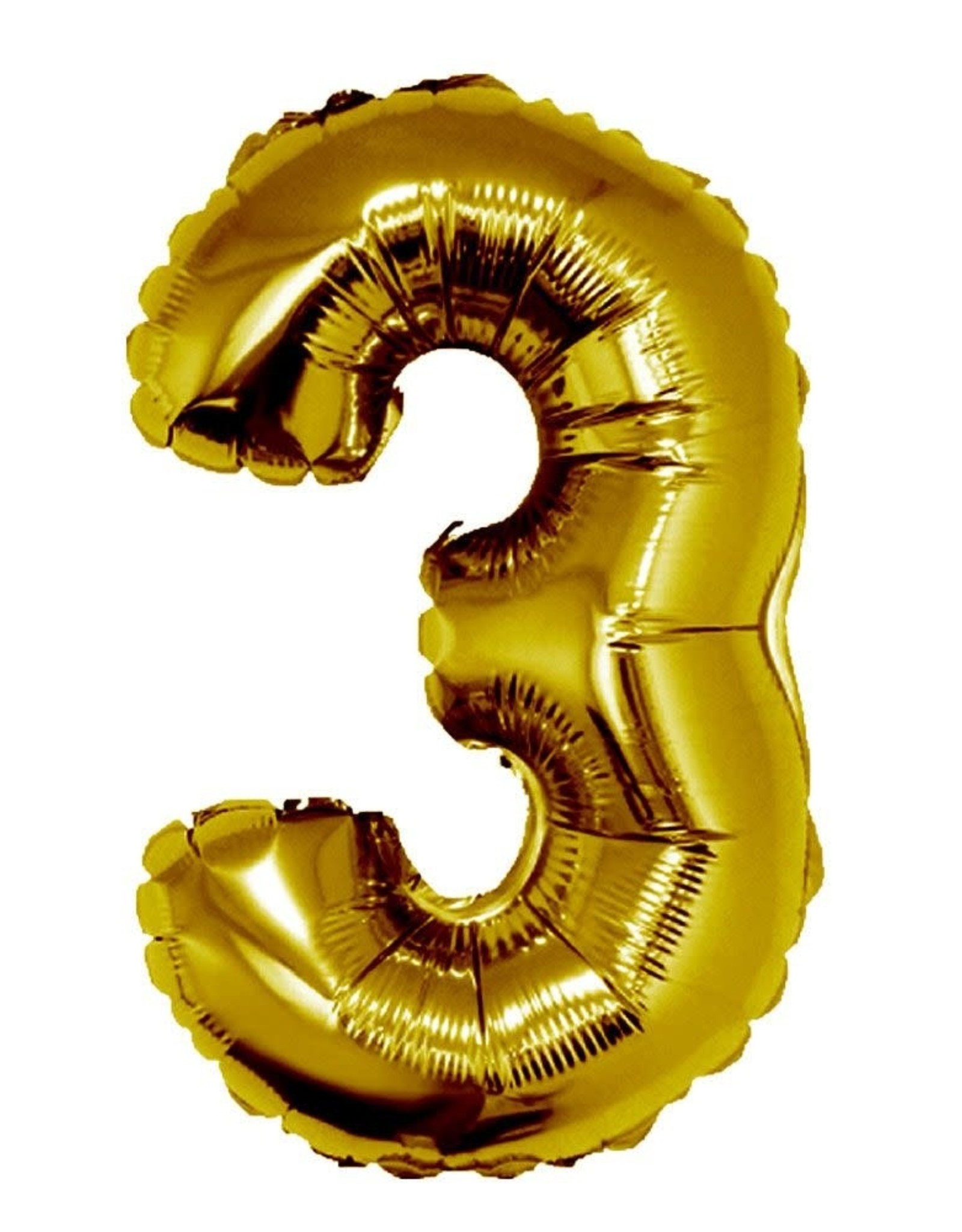 34" Gold Mylar Number Balloons