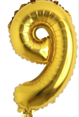 34" Gold Mylar Number Balloons