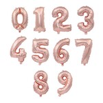 40" Rose Gold Mylar Number Balloons