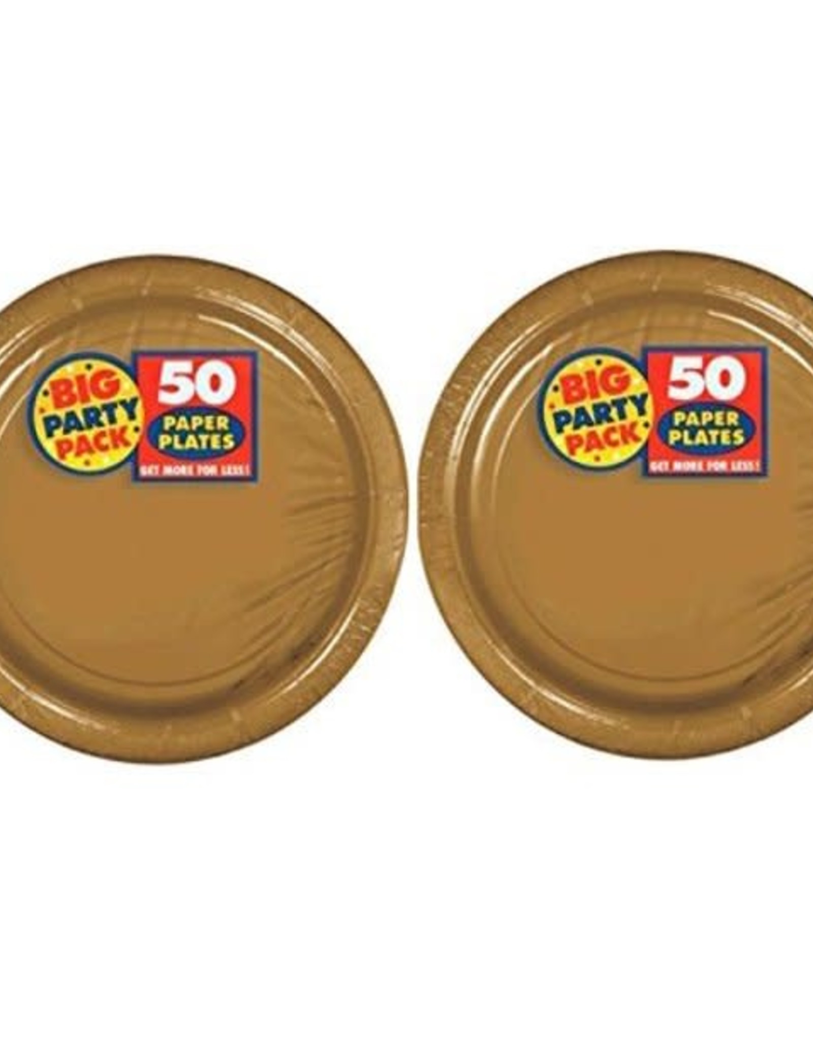 Big Party Pack Plates Gold 9'''