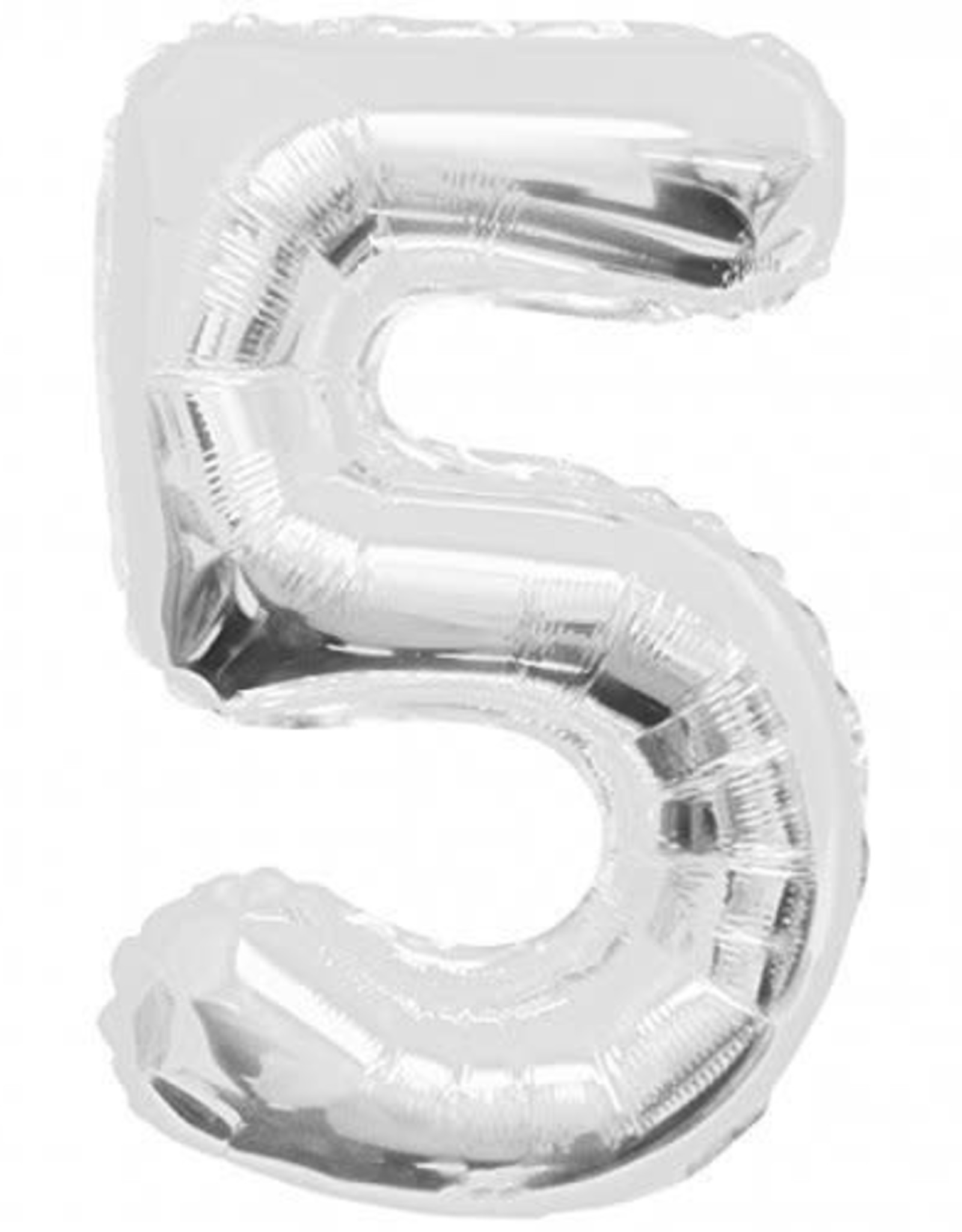 34" Silver Mylar Number Balloons 5