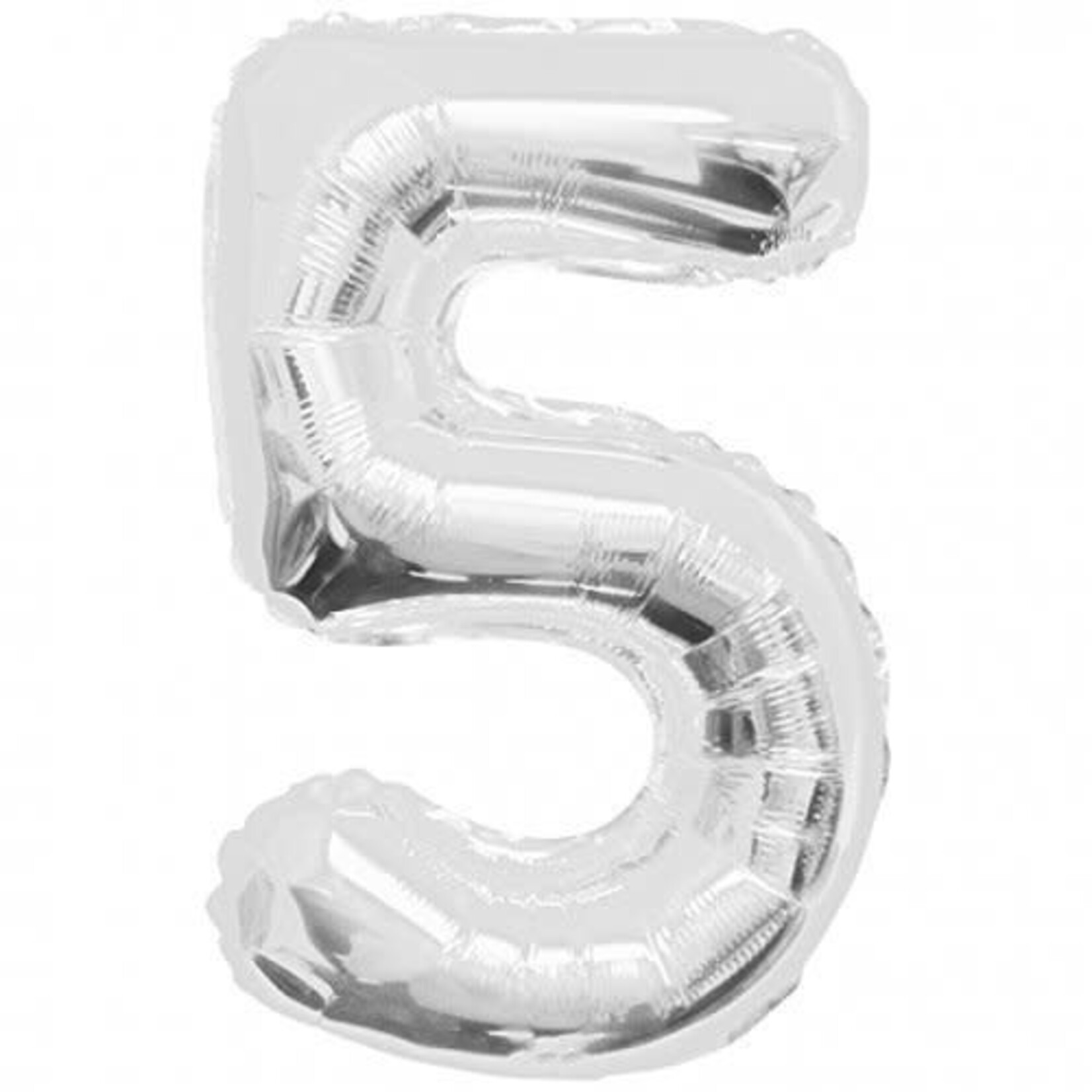 34" Silver Mylar Number Balloons 5