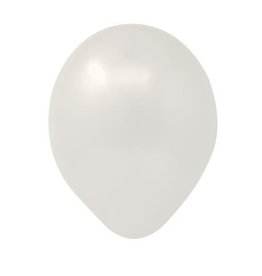 5'' Metallic White Latex Balloons 50ct.
