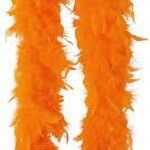 60 GRAM FEATHER BOA, ORANGE