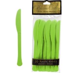 Kiwi Green Plastic Knives, 20 Ct