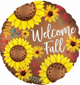 Welcome Fall Sunflowers Foil Balloon