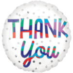 18'' Thank you Silver Dots Balloon