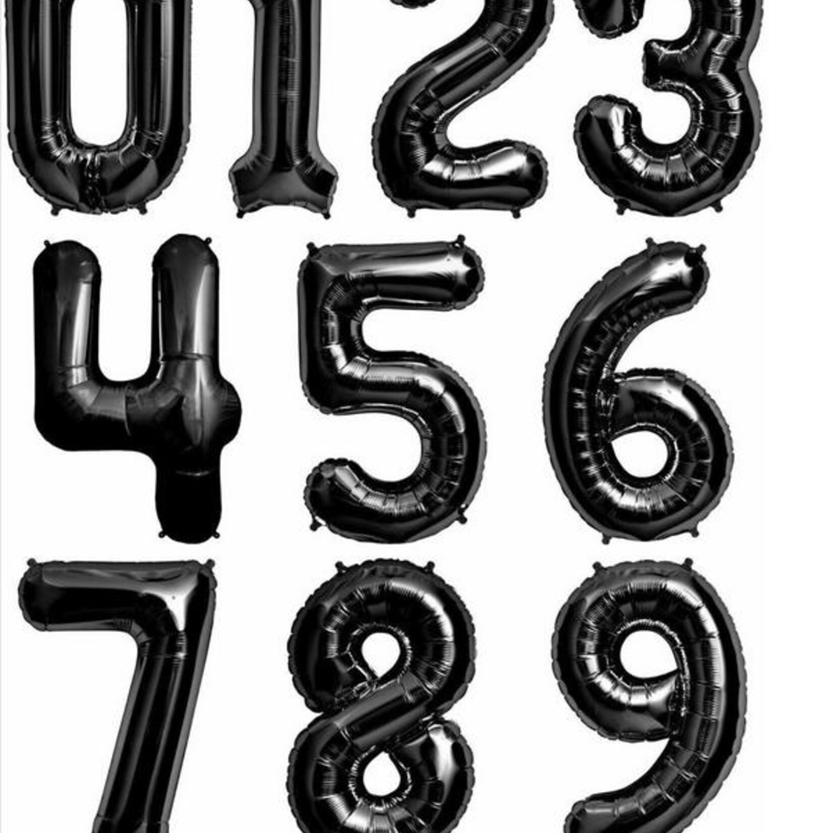 40" Black Mylar Number Balloons
