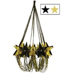 Black and Gold Metallic Stars Chandelier Hanging Decorations 35