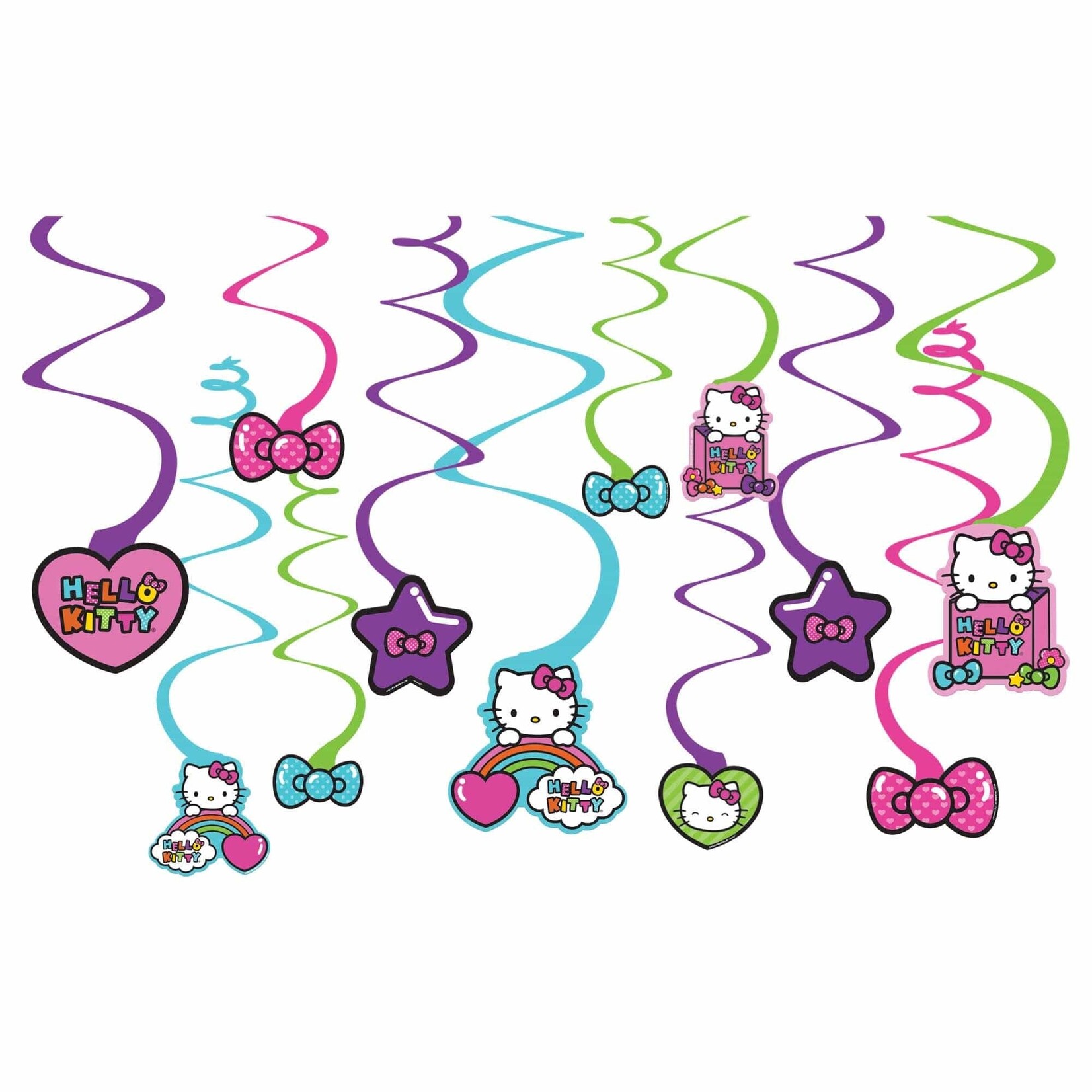 Swirl Decorations Hello Kitty 12Pack