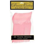 Light Pink Plastic Spoons 20ct