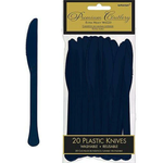 Navy Blue Knives Premium Cutlery 20Pack
