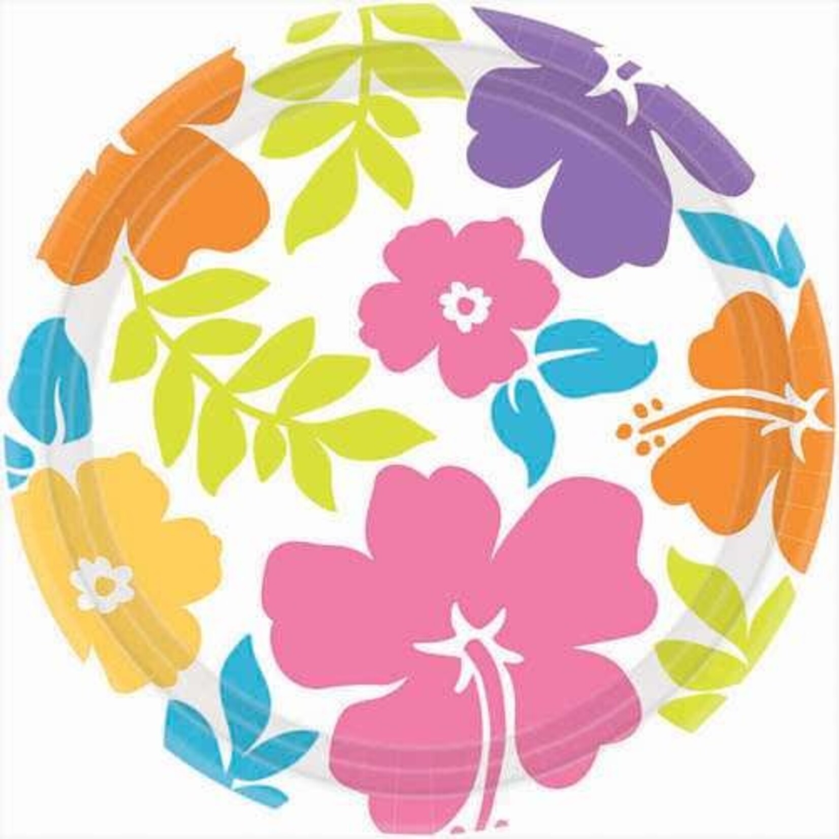 Small Hibiscus Plates 50Count