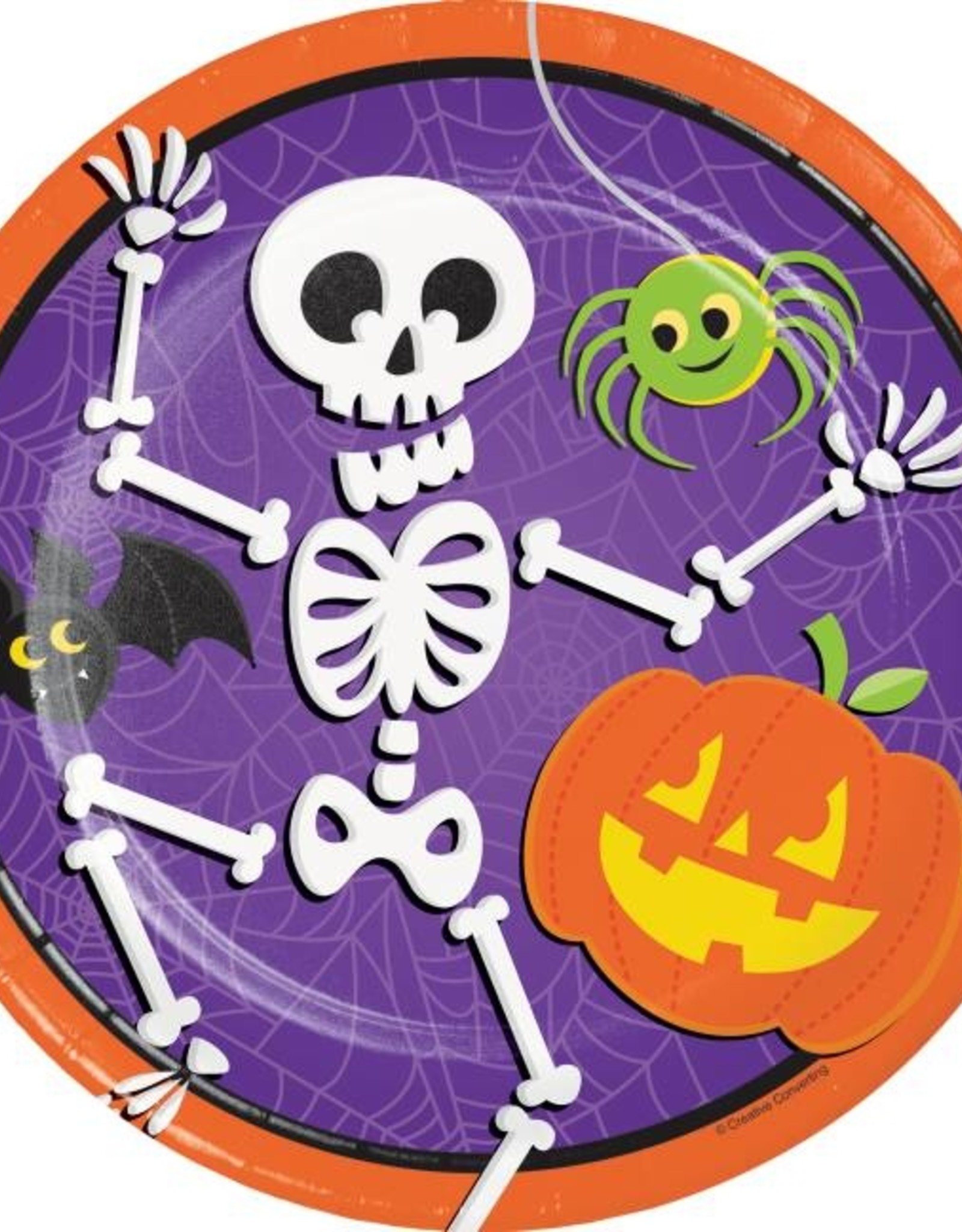 Halloween Skeleton   9" Paper Plates 8 ct