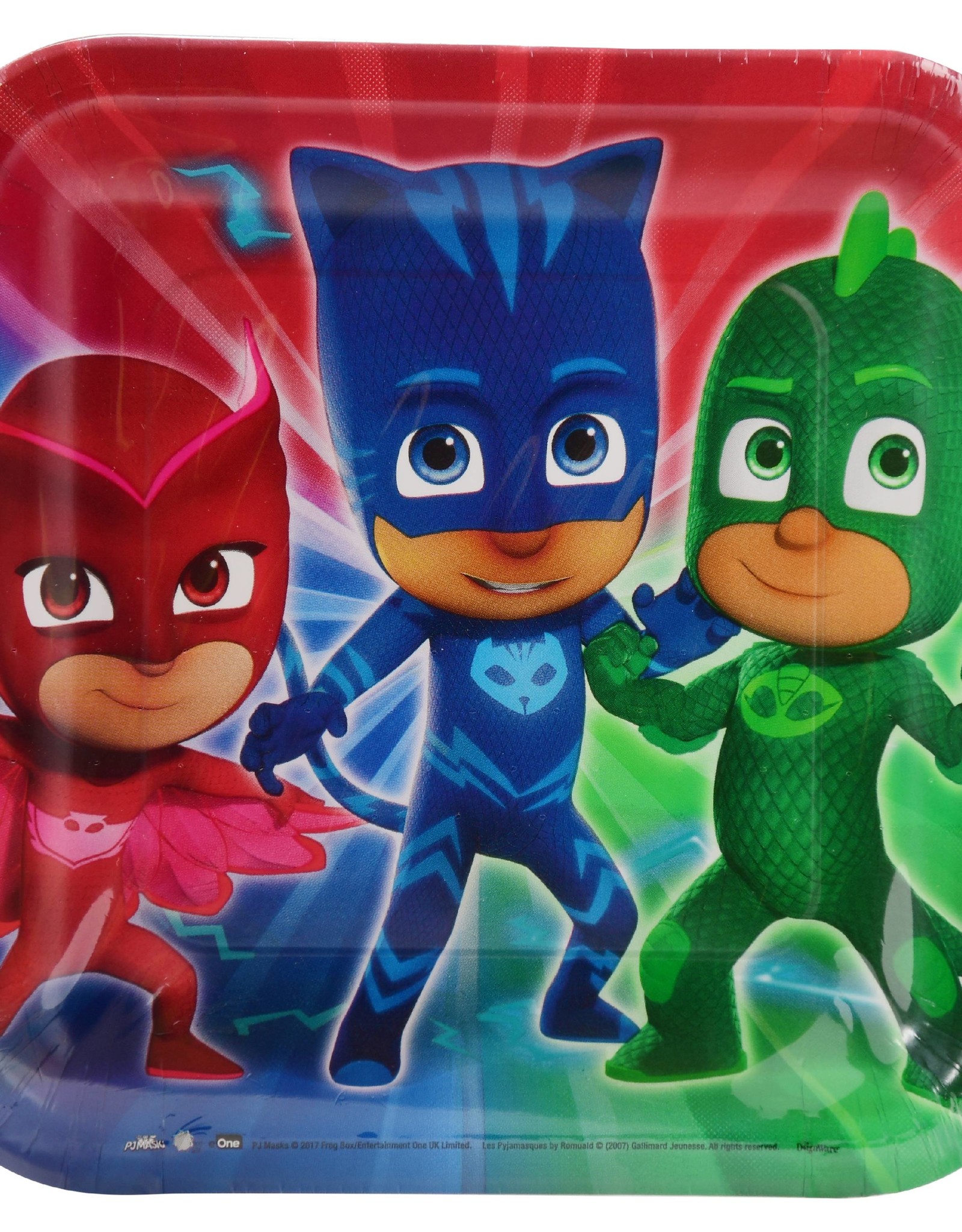 PJ Masks Square Paper Lunch Plate, 9"