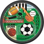 Classic Sports Party Plates 9''