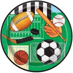 Classic Sports Paper Dessert Plates