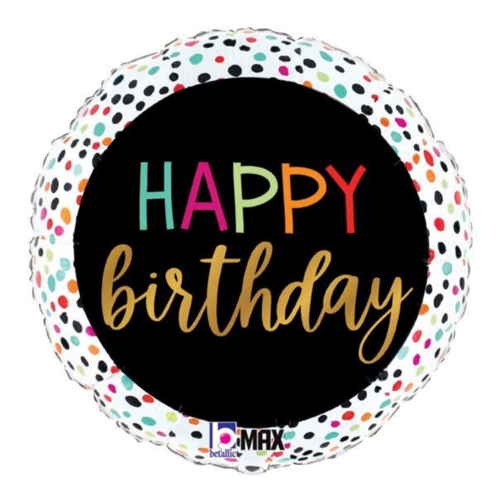 18'' Colorful Dots Birthday Balloon