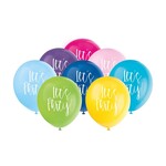 8 Count Unique Birthday Balloons With Saying Let's Party