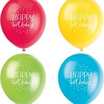 8 Count Unique Birthday Balloons With Saying Happy Birthday