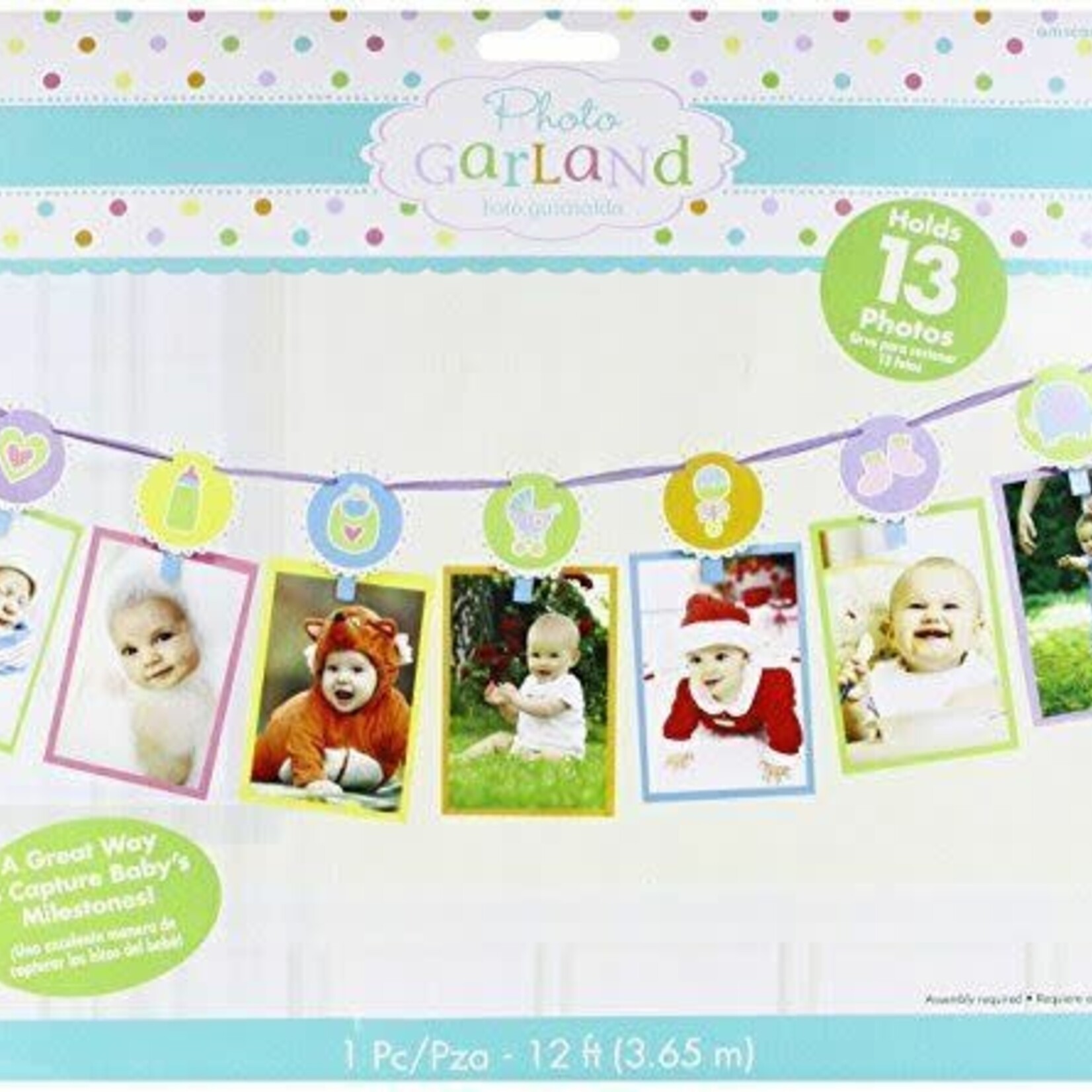 Baby photo garland