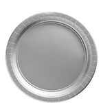 Round Paper Plates  Silver 8.5”
