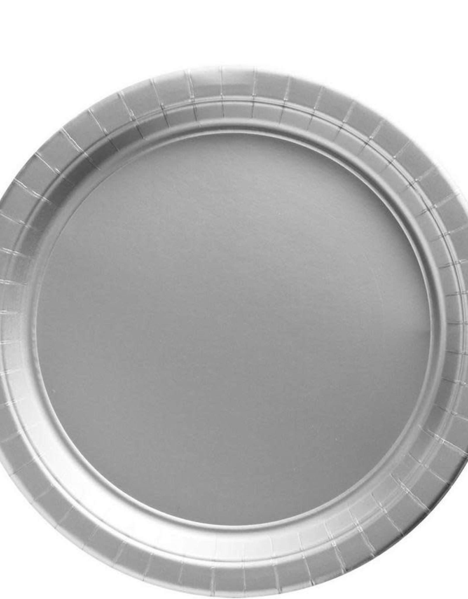 Round Paper Plates  Silver 8.5”
